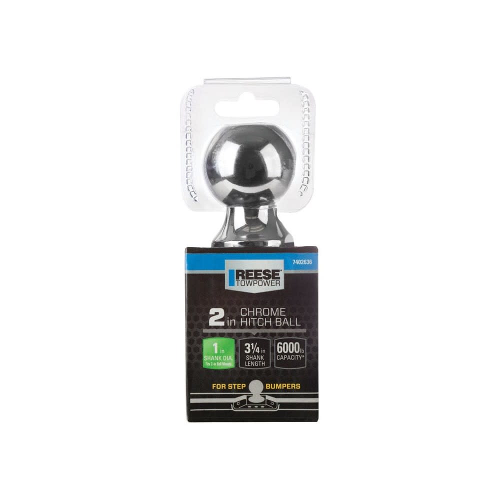 Reese 2″ 3 1/4″ Shank 6000 lbs Standard Trailer Hitch Ball - Flockneti