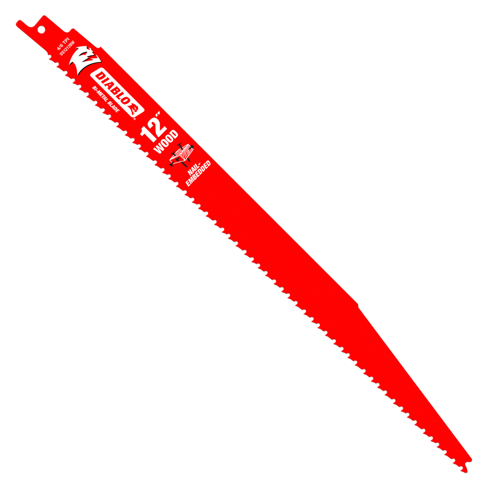 Diablo Tools 12″ Bi Metal Reciprocating Blade for Nail Embedded Wood 15pk - Flockneti