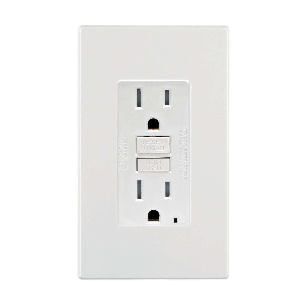 Leviton SmartlockPro GFCI Outlet 15A 125V White NEMA 5-15R - Flockneti