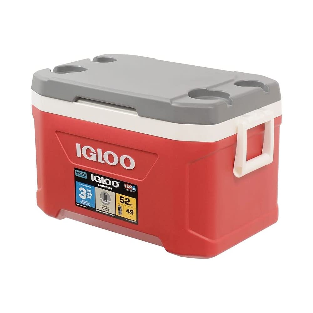 Igloo Latitude 52 Hard Cooler Industrial Red/Meteorite 52qt - Flockneti