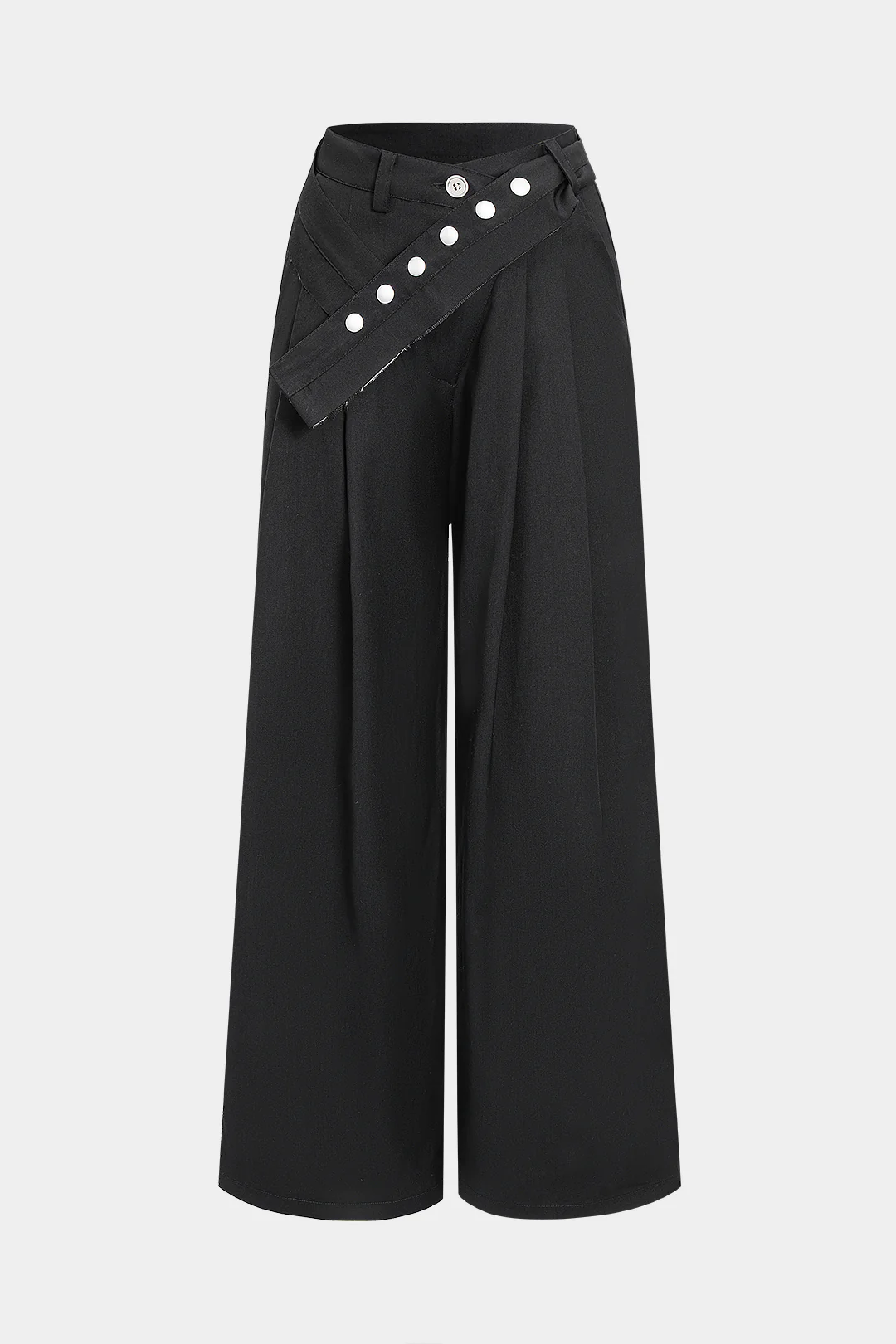 Asymmetrical Straight Leg Pants - Flockneti