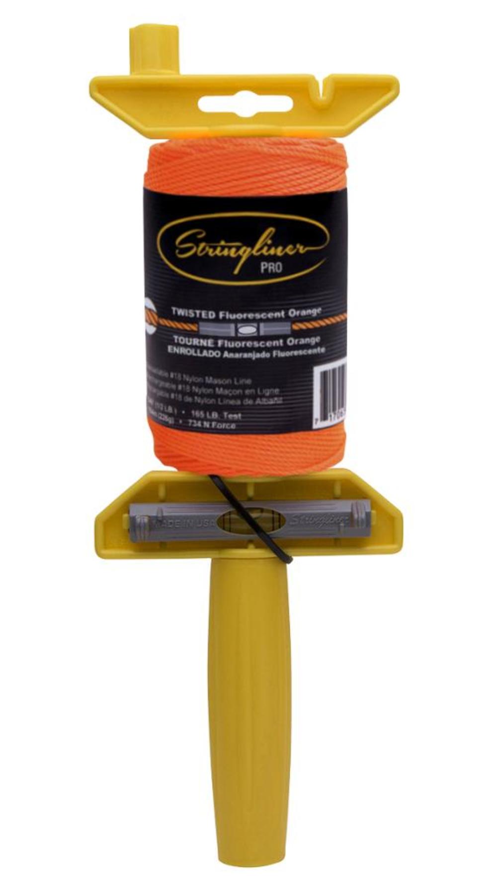 US Tape Level Wiz Reel with 540 Ft. Twisted Flo Orange Line - Flockneti