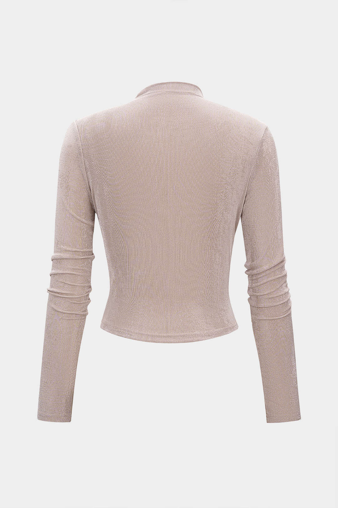 Ruched Wrinkle Long Sleeve Top - Flockneti