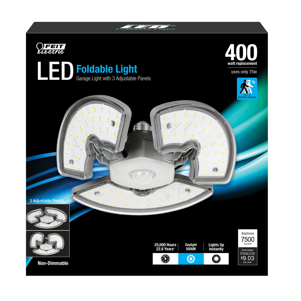 Feit Electric 7500 Lumens Frost Motion-Sensing LED Garage Light - Flockneti