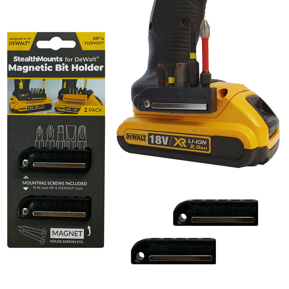 Stealthmounts BLACK Bit Holder for DeWALT 2pk - Flockneti