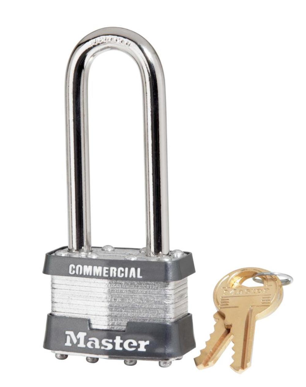 Master Lock 1-3/4 In. (44mm) Wide Laminated Steel Pin Tumbler Padlock with 2-1/2 In. (64mm) Shackle Keyed Alike – 1KALJ - Flockneti