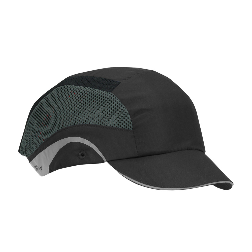 Protective Industrial Products HardCap Aerolite Bump Cap Black Short Brim Baseball Style - Flockneti