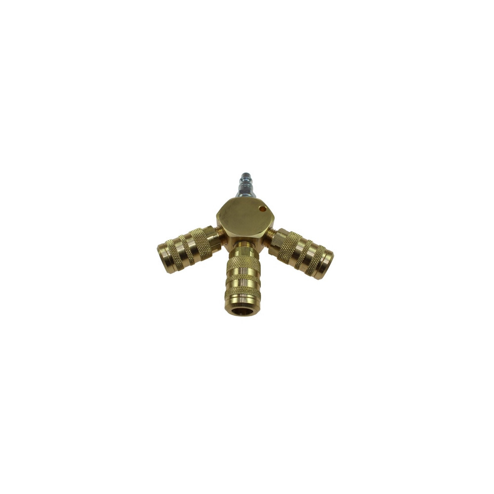 Coilhose 1/4 In. 3 Port Flat Hex Manifold Assembly - Flockneti