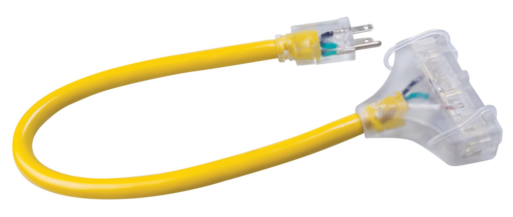 Southwire Tri-Source Polar/Solar Extension Cord 2′ 12/3 SEOW Yellow - Flockneti