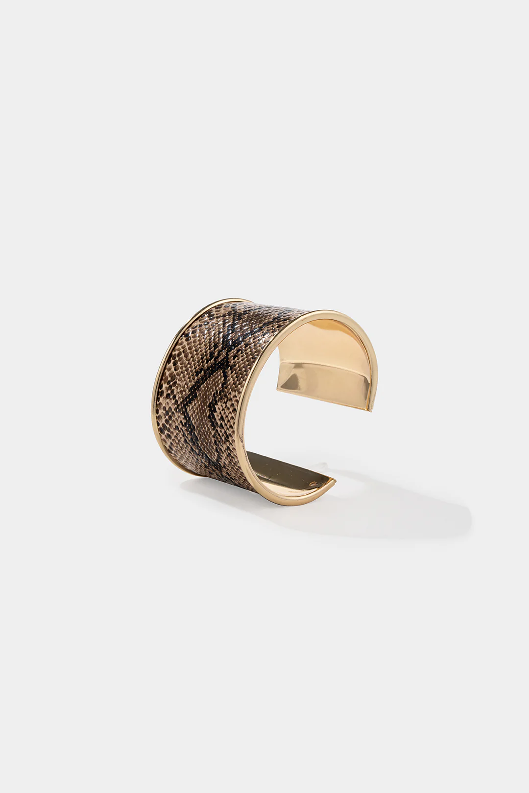 Snake Skin Print Open Bracelet - Flockneti