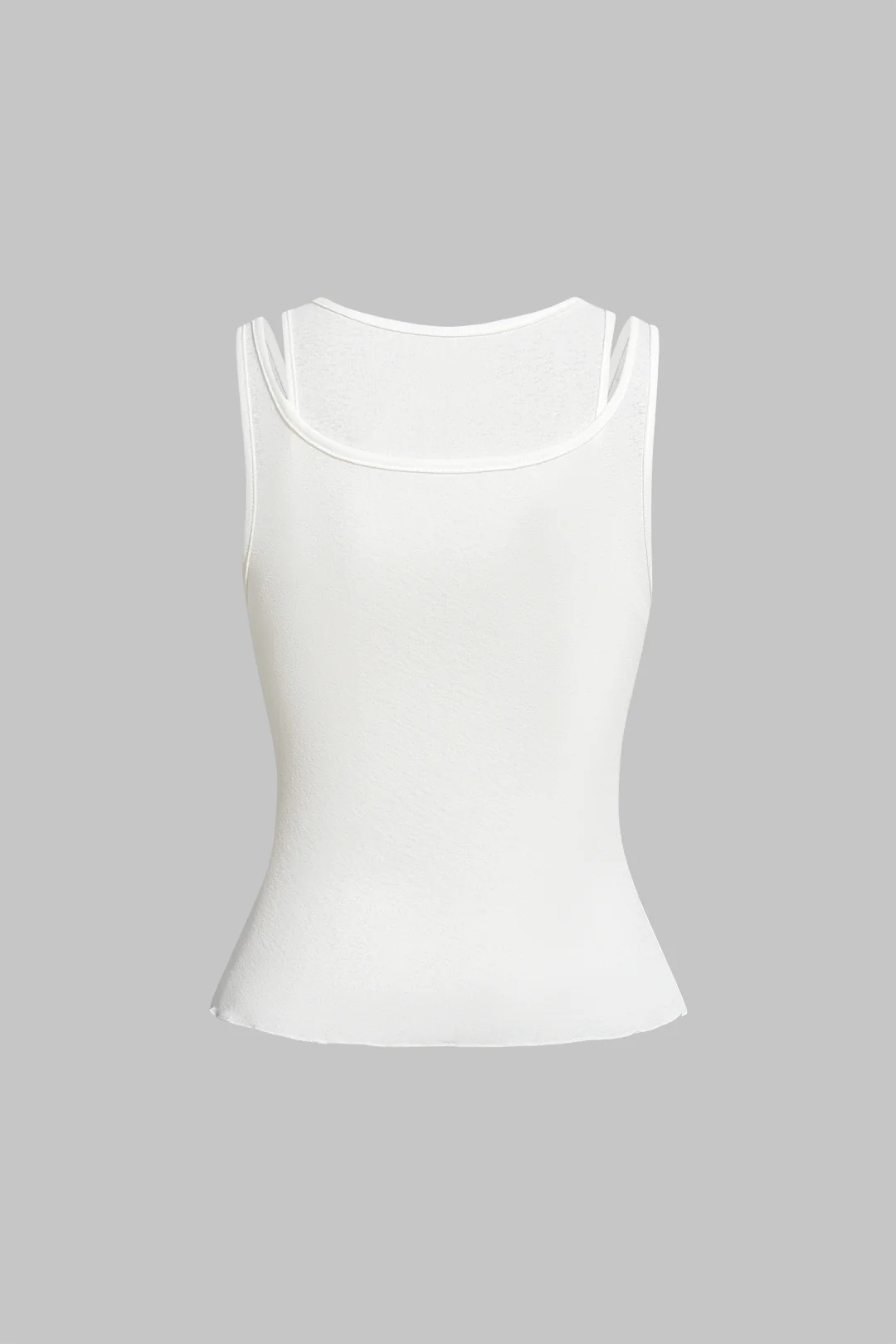 Solid Round Neck Tank Top - Flockneti