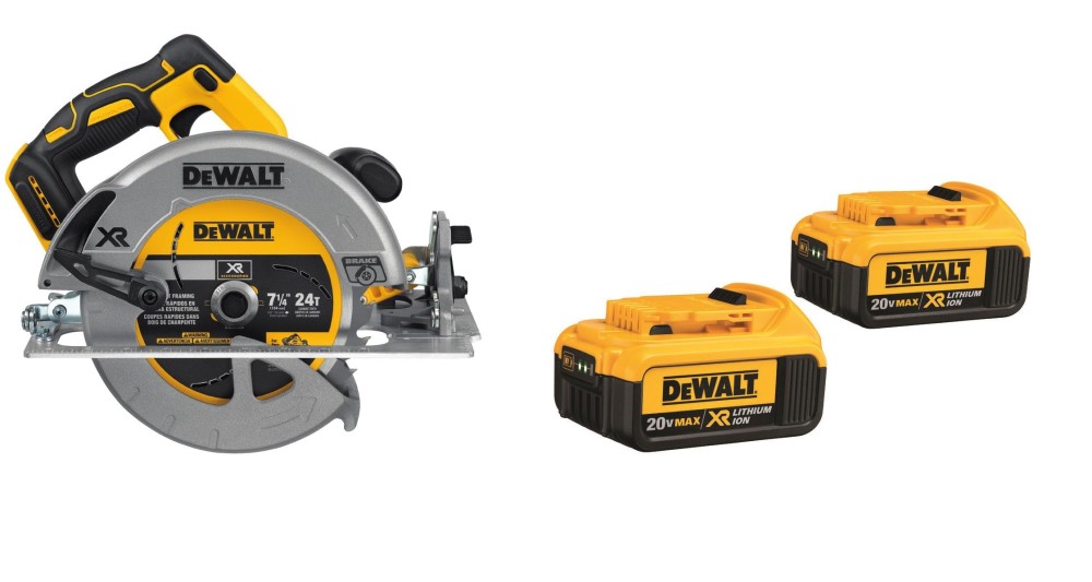 DEWALT 20V MAX 7 1/4 Circular Saw & XR Battery 2pk Bundle - Flockneti