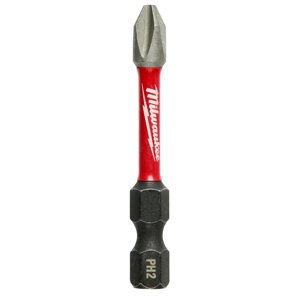 Milwaukee SHOCKWAVE 2 in. Impact Phillips #2 Power Bits (15-Piece Contractor Pack) - Flockneti