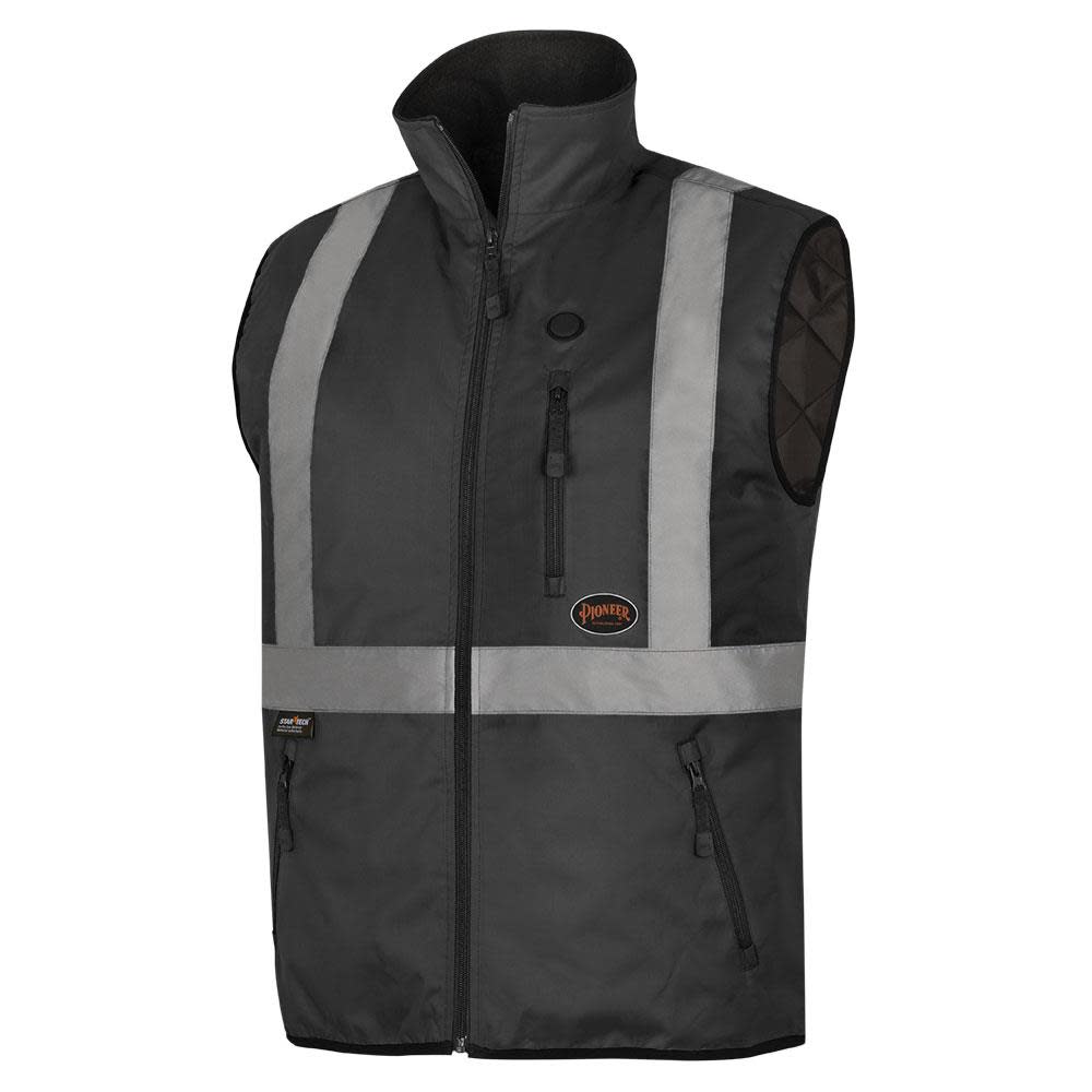 Pioneer 5419U Hi Vis Heated Safety Vest Black 4X Large - Flockneti