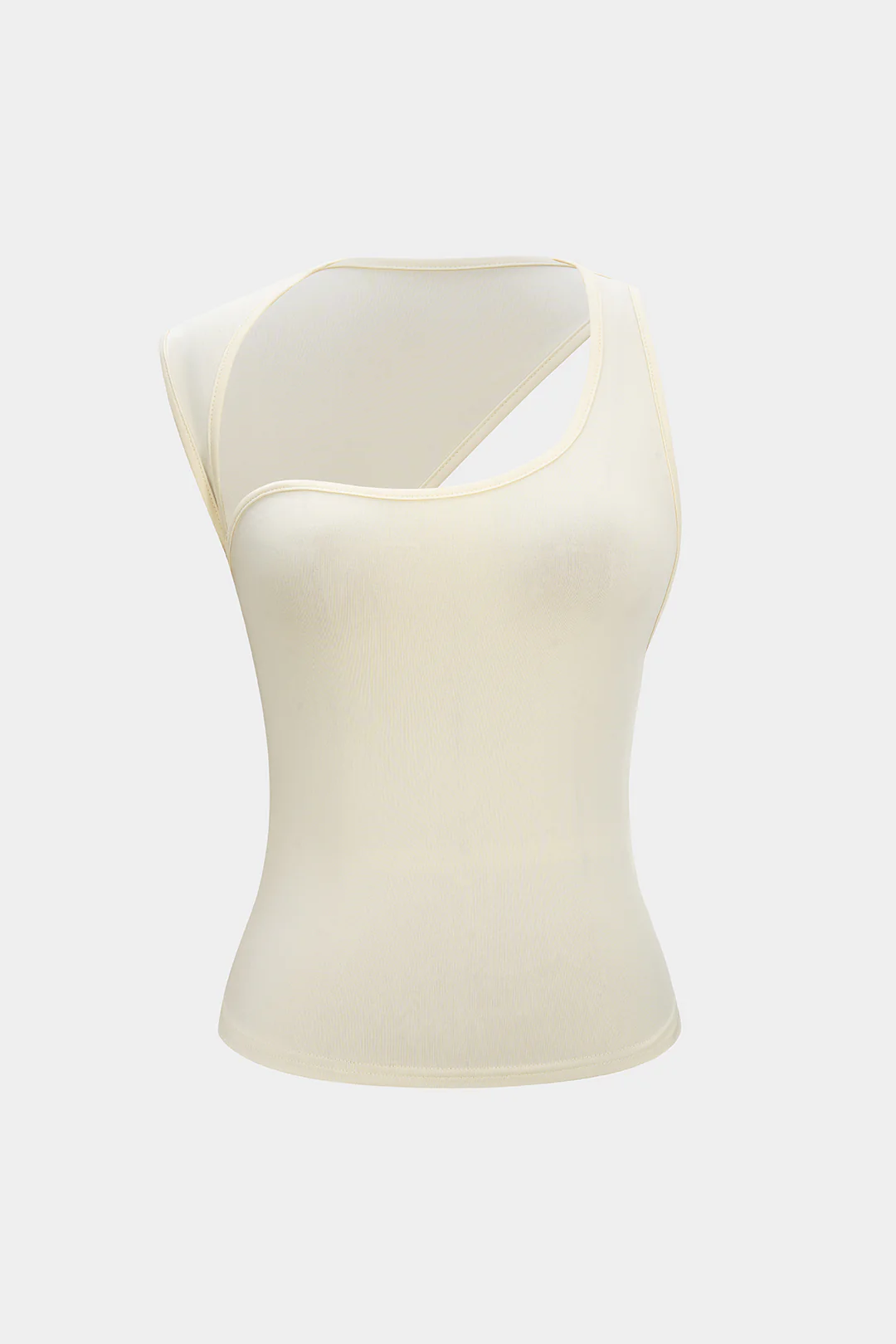 Solid Asymmetrical Tank Top - Flockneti
