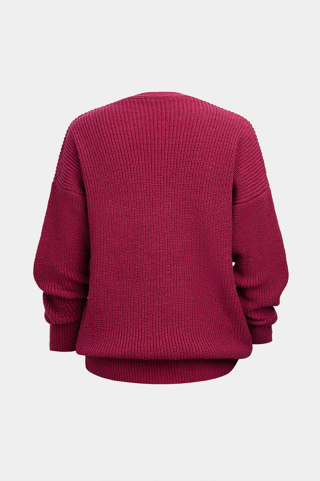 Knit V-Neck Cardigan - Flockneti