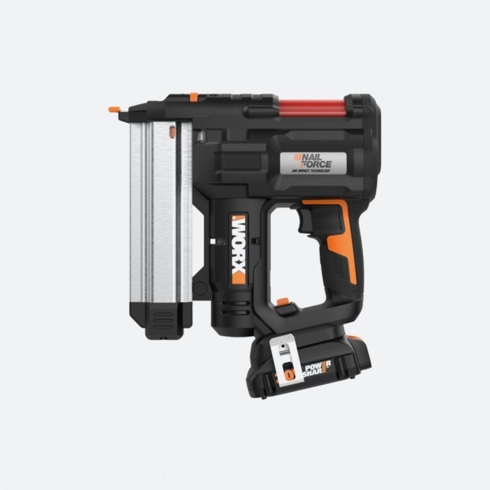 Worx 20V Power Share Cordless 18 Gauge 2 in 1 Nail and Staple Gun Kit - Flockneti