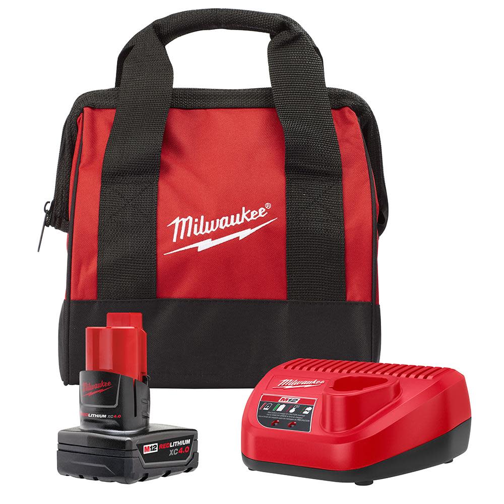 Milwaukee M12 REDLITHIUM XC4.0 Starter Kit - Flockneti