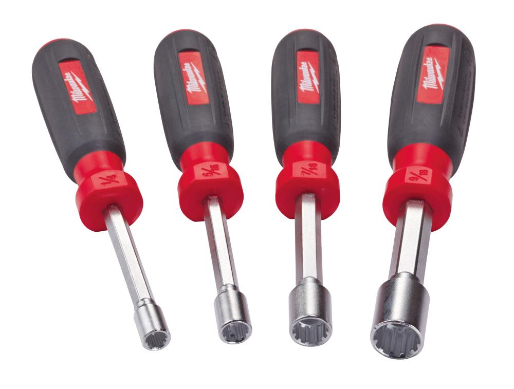 Milwaukee 4 pc Hollow Shaft SAE Nut Driver Set - Flockneti