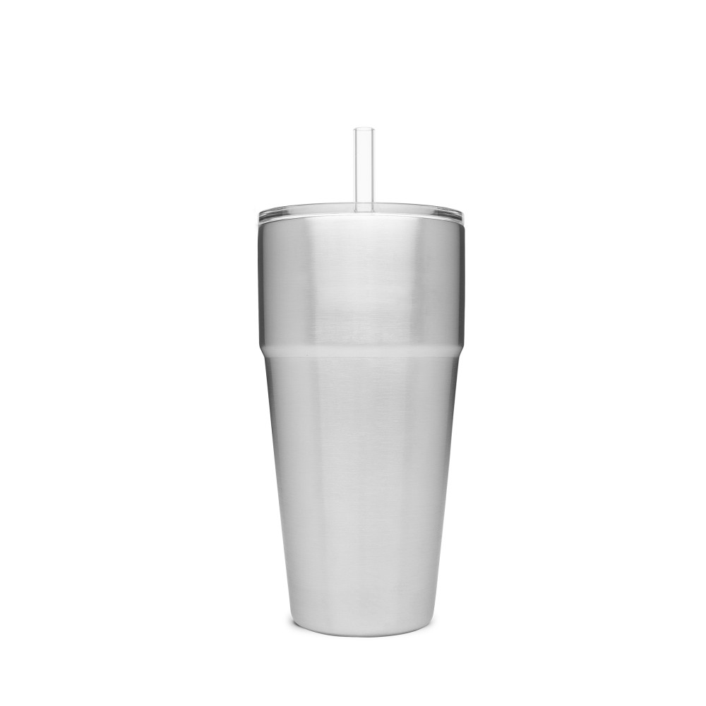 Yeti Rambler Stackable Cup with Straw Lid 26oz Stainless Steel - Flockneti