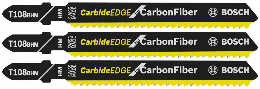 Bosch 3 pc. 3-5/8 In. 12 TPI Carbide Edge for Carbon Fiber T-Shank Jig Saw Blades - Flockneti