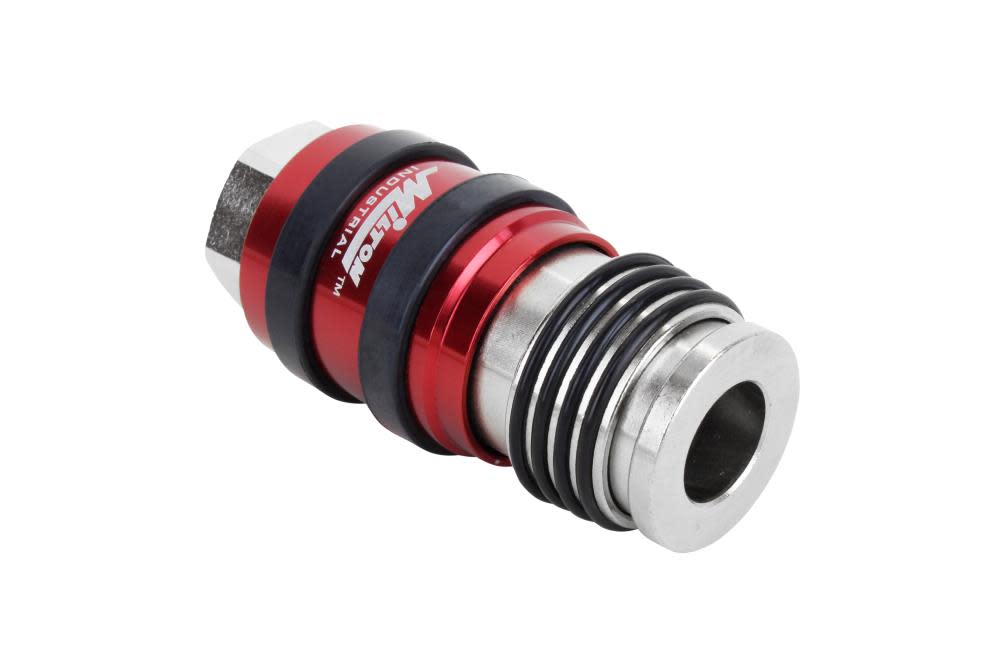 Milton 2 In ONE Universal Safety Exhaust Coupler  1/4″ FNPT x 3/8″ Body Flow - Flockneti