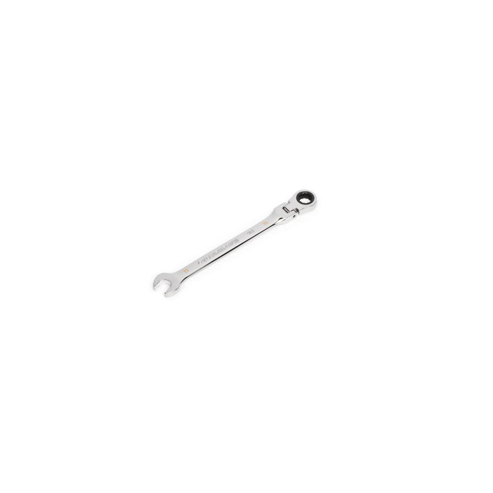 GEARWRENCH 11mm 90T 12 Point Flex Head Ratcheting Combination Wrench - Flockneti