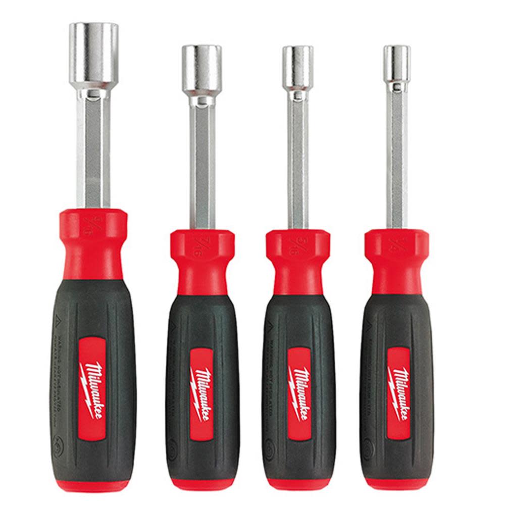 Milwaukee 4 pc Hollow Shaft SAE Nut Driver Set - Flockneti