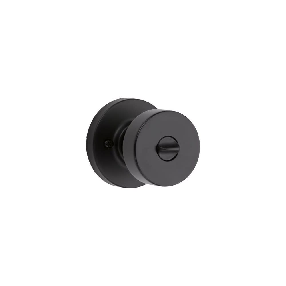 Kwikset Pismo Door Knob SmartKey Matte Black Exterior Keyed Entry - Flockneti