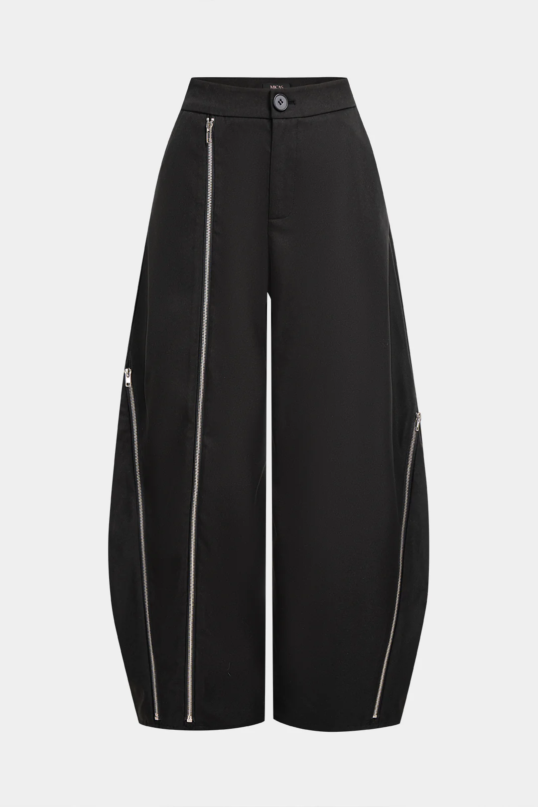 Asymmetrical Zipper Wide Leg Pants - Flockneti