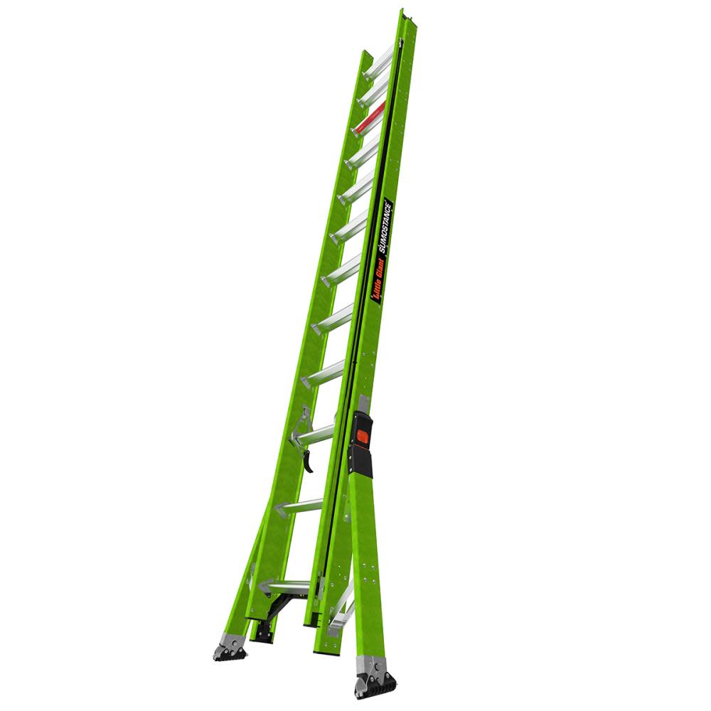 Little Giant Safety HyperLite SumoStance 24 ft Type IA Fiberglass Extension Ladder - Flockneti