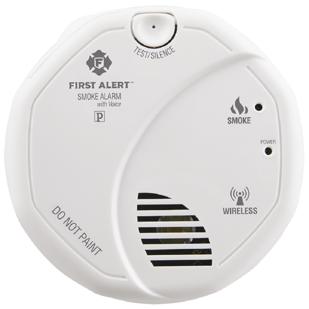 First Alert Interconnected Wireless Smoke Alarm with Voice Location Battery Operated - Flockneti