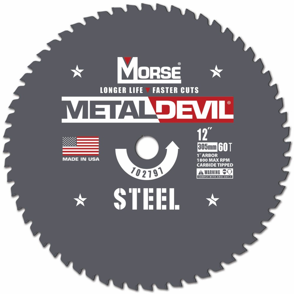 MK Morse 12″ 60 Tooth Metal Devil Circular Saw Blade - Flockneti