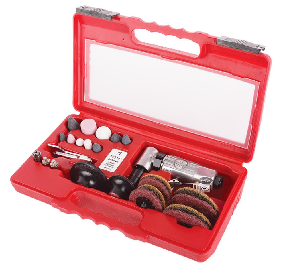 Sunex 1/4 In. Dr. Mini Right Angle Die Grinder Kit - Flockneti