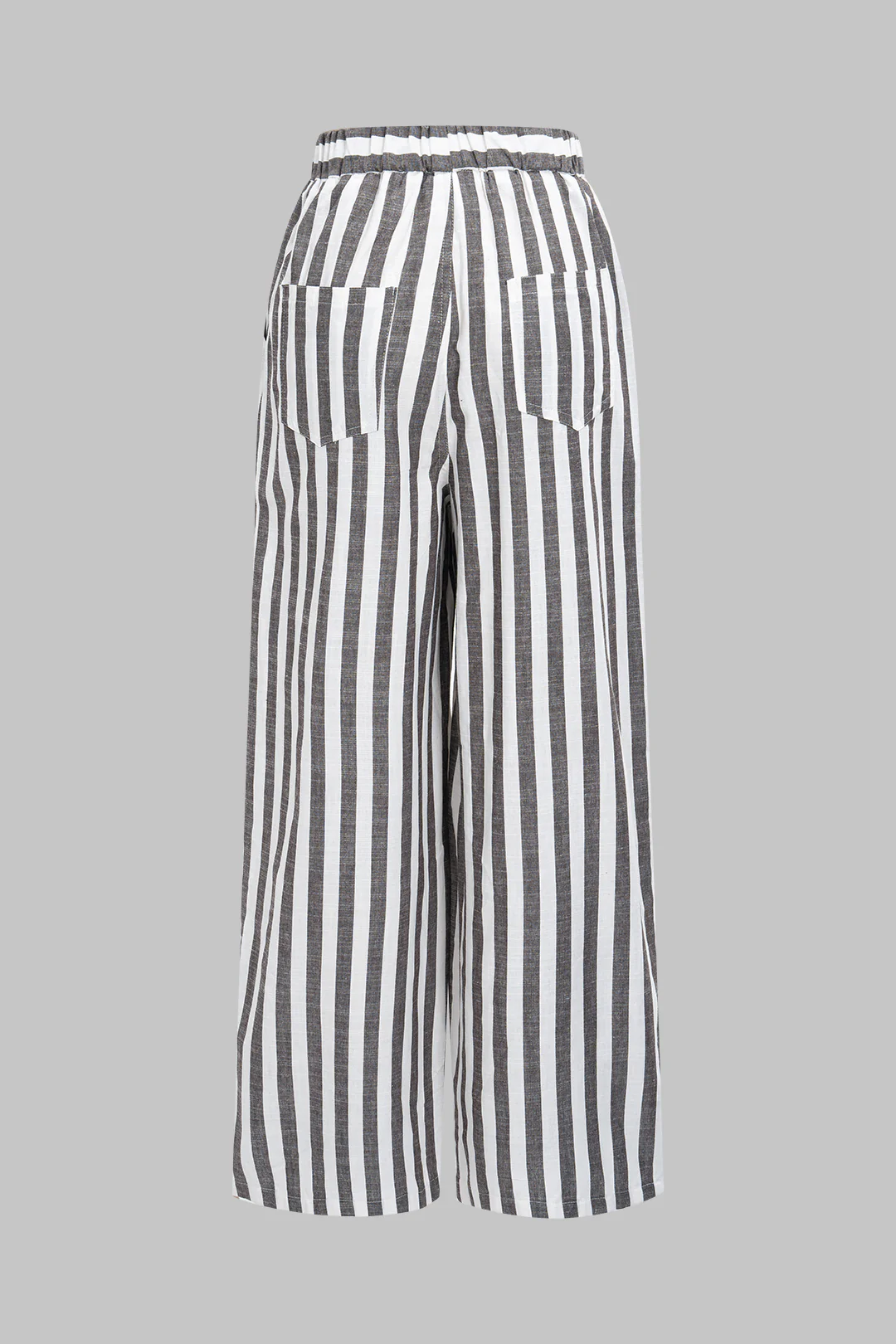 Stripes Print High Waist Wide Leg Pants - Flockneti