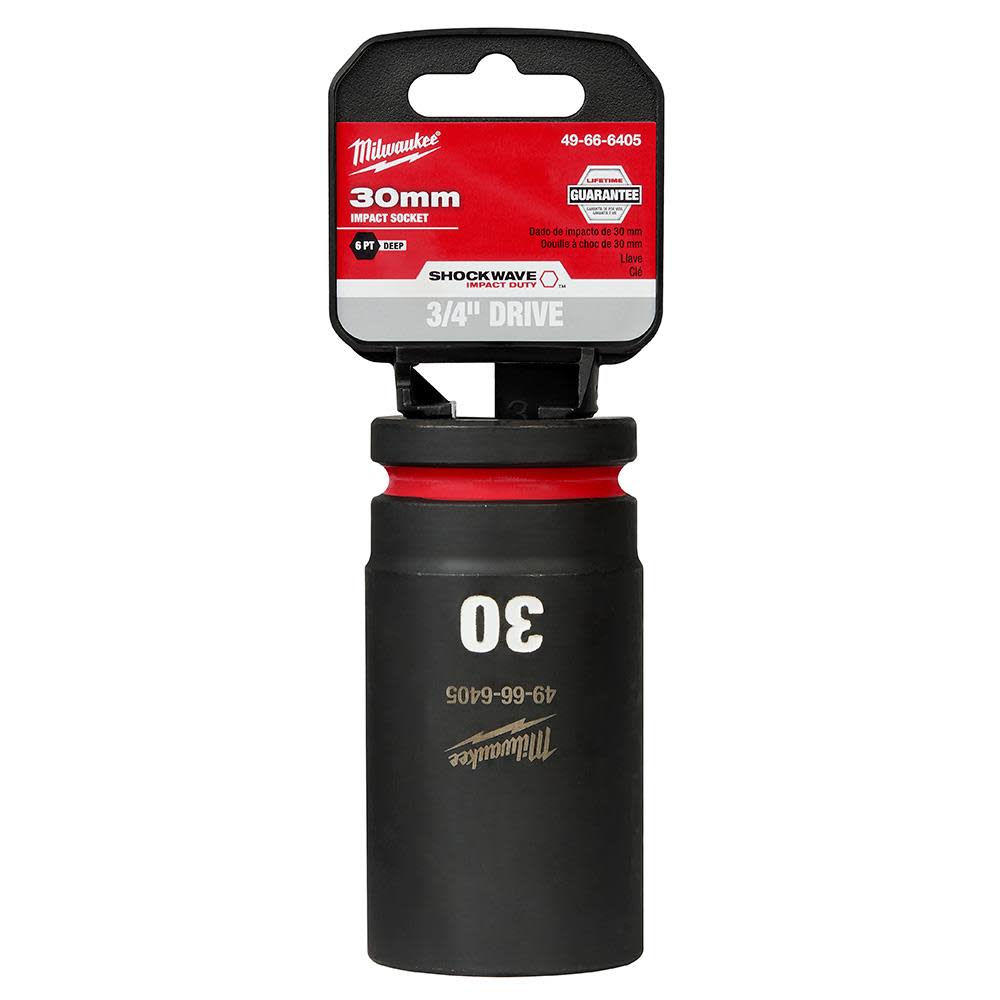 Milwaukee SHOCKWAVE Impact Duty Socket 3/4″ Drive 30MM Deep 6 Point - Flockneti