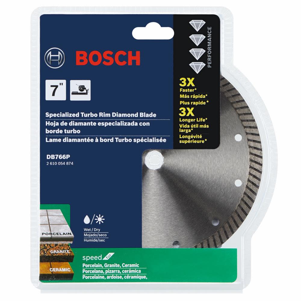 Bosch 7″ Specialized Turbo Rim Diamond Blade for Porcelain - Flockneti