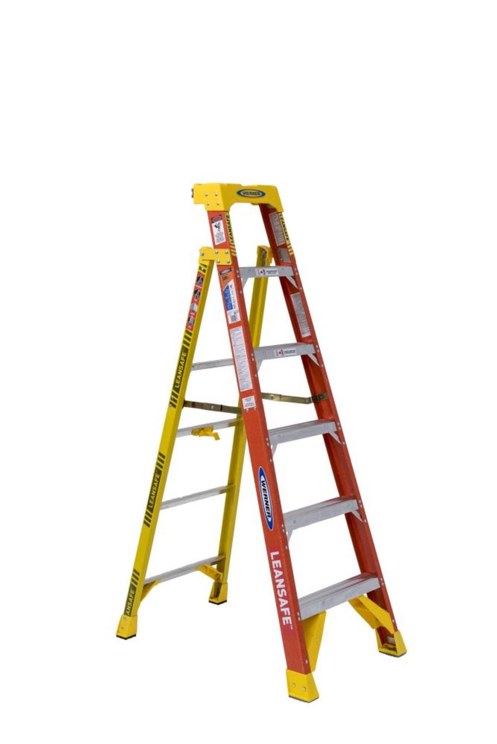 Werner 6Ft LEANSAFE Type IA Fiberglass Leaning Ladder - Flockneti