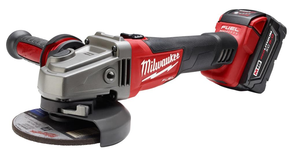 Milwaukee M18 FUEL 4-1/2 In. / 5 In. Grinder Slide Switch Lock-On 1 Battery - Flockneti