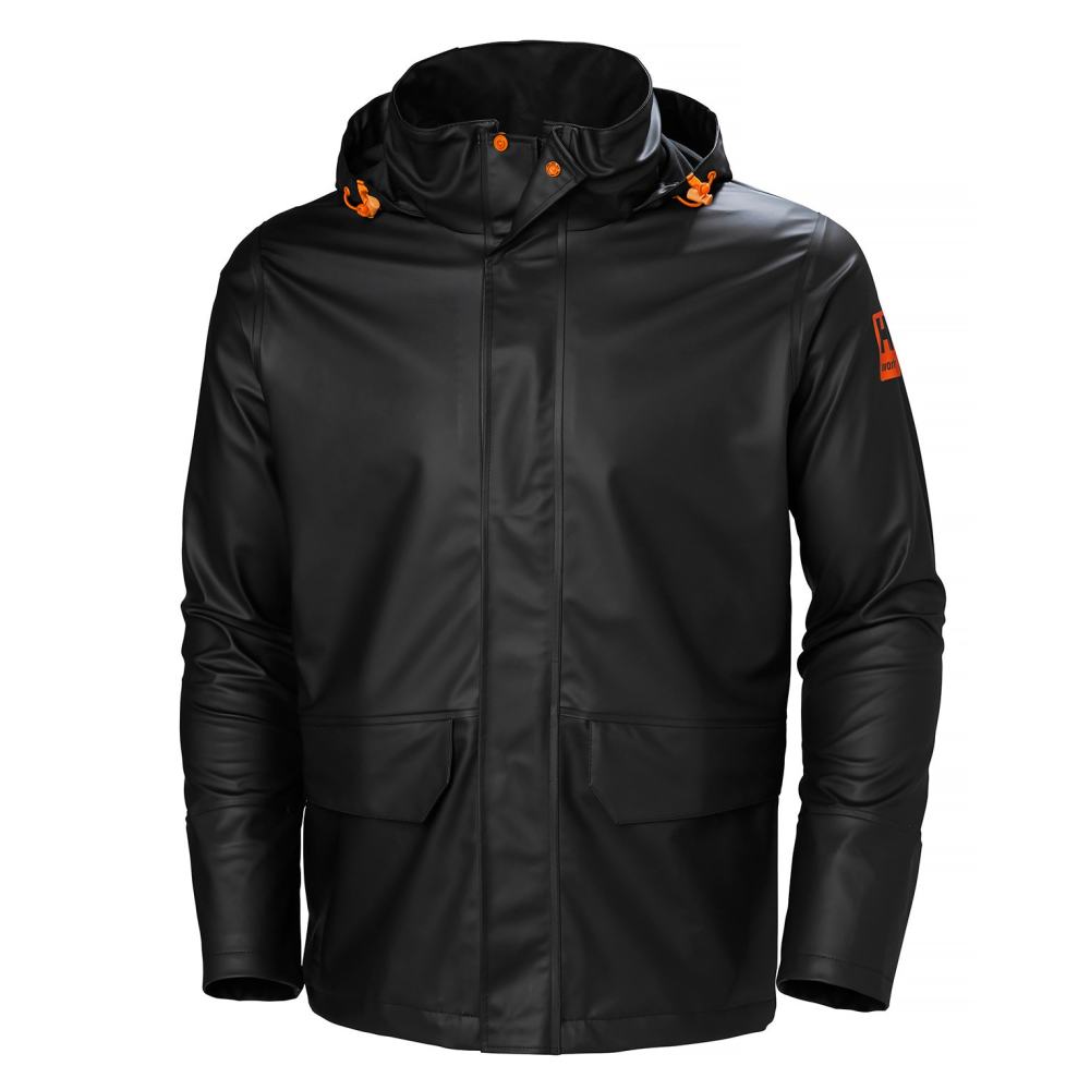 Helly Hansen PU Gale Waterproof Rain Jacket Black Large - Flockneti