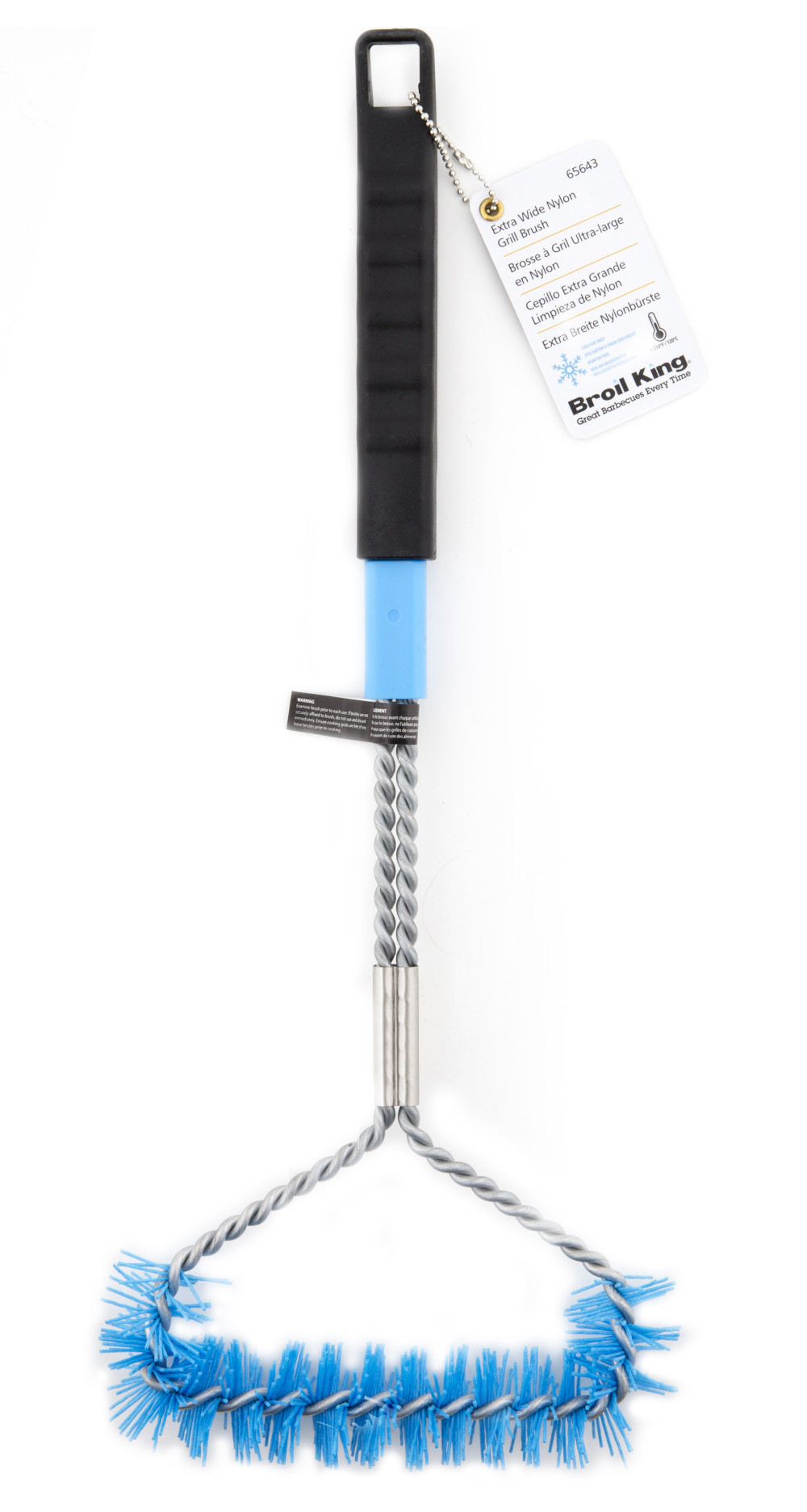 Broil King Twisted Nylon Tri-Head Grill Brush - Flockneti