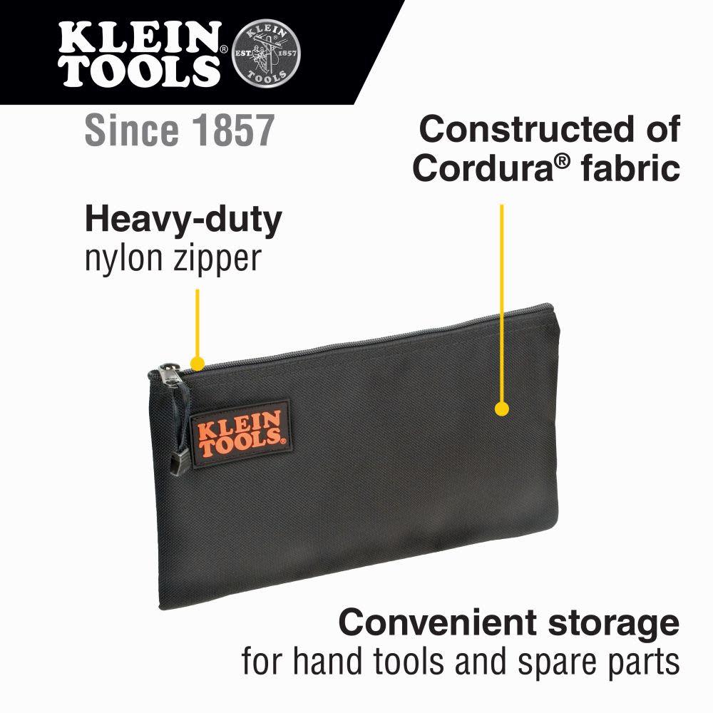 Klein Tools Black Nylon Zipper Bag - Flockneti