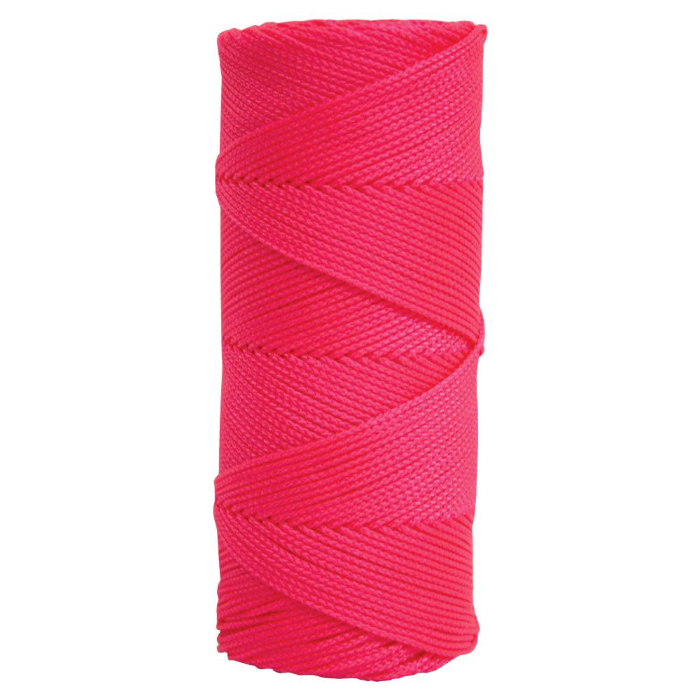 Kraft Tool Co Fluorescent Pink Braided Mason’s Line – 250 Ft. Tube - Flockneti