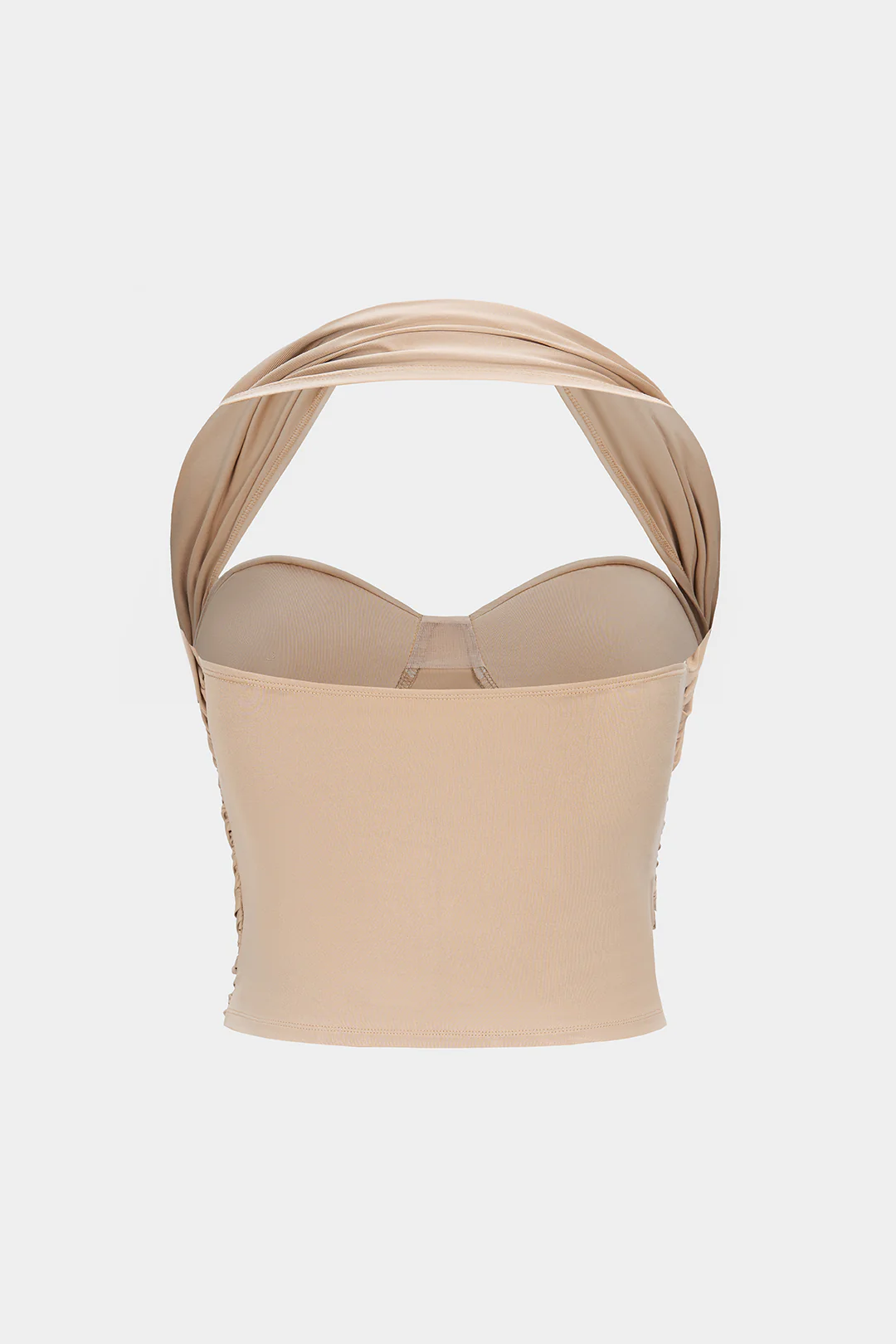 Halter Bustier Crossed Ruched Cami Top - Flockneti