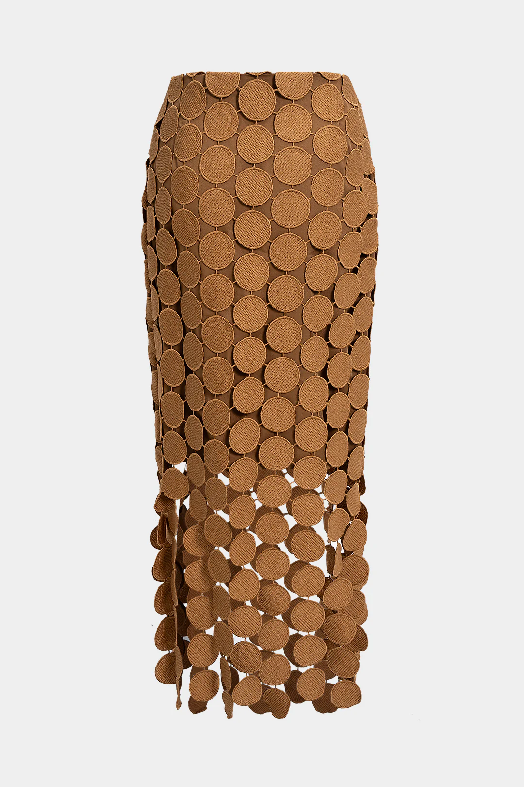Solid Fringe Cut Out Skirt - Flockneti