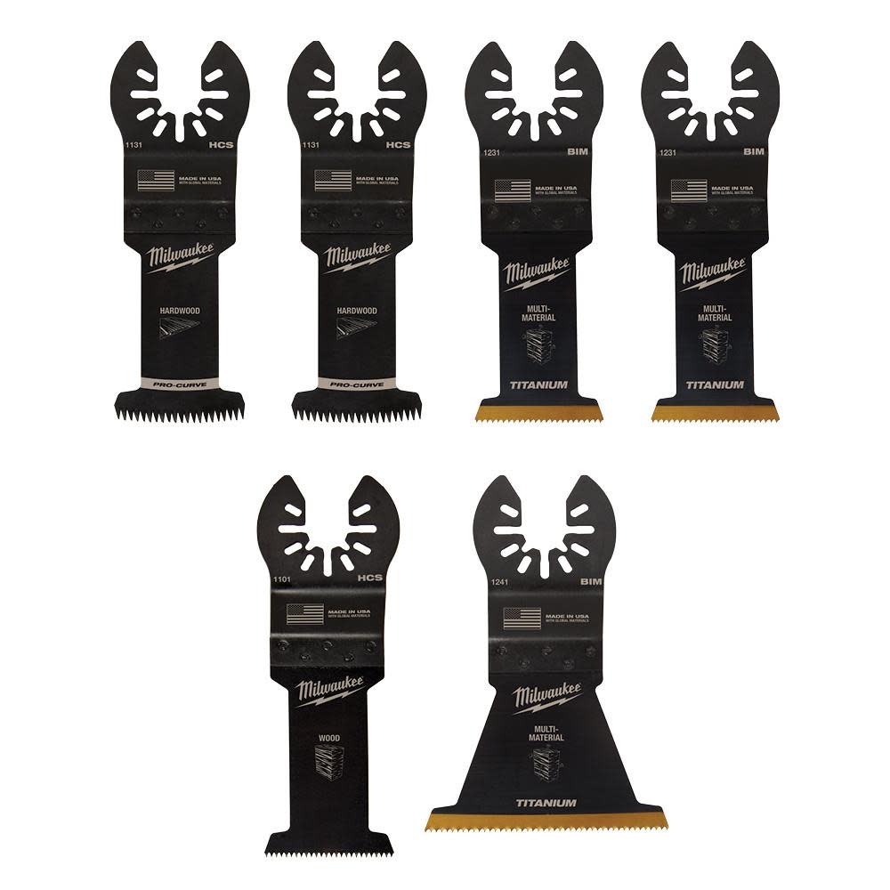 Milwaukee OPEN-LOK 6PC MULTI-TOOL BLADE KIT - Flockneti