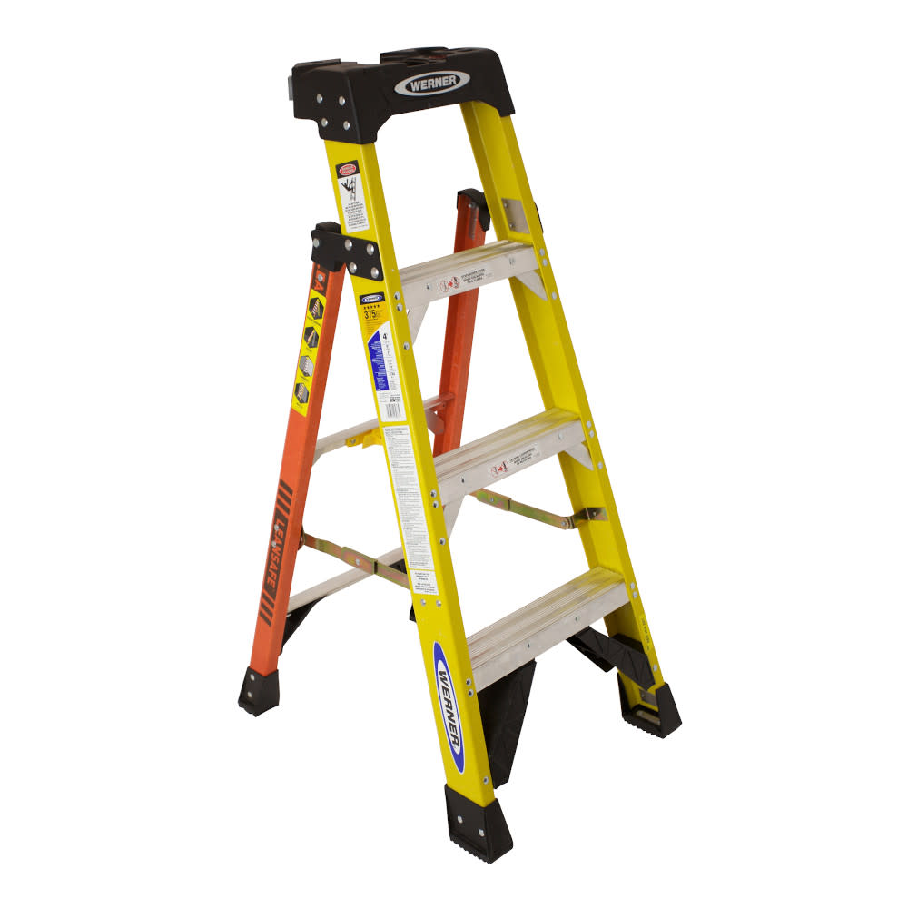 Werner LEANSAFE 4 ft Type IAA Fiberglass Leaning Ladder - Flockneti