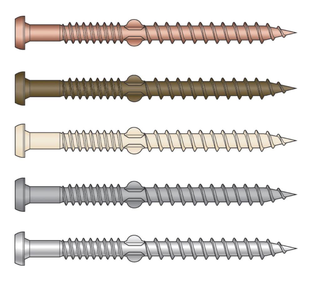 Quikdrive 2-1/2 In. Composi-Lok Deck Gray Screws - Flockneti