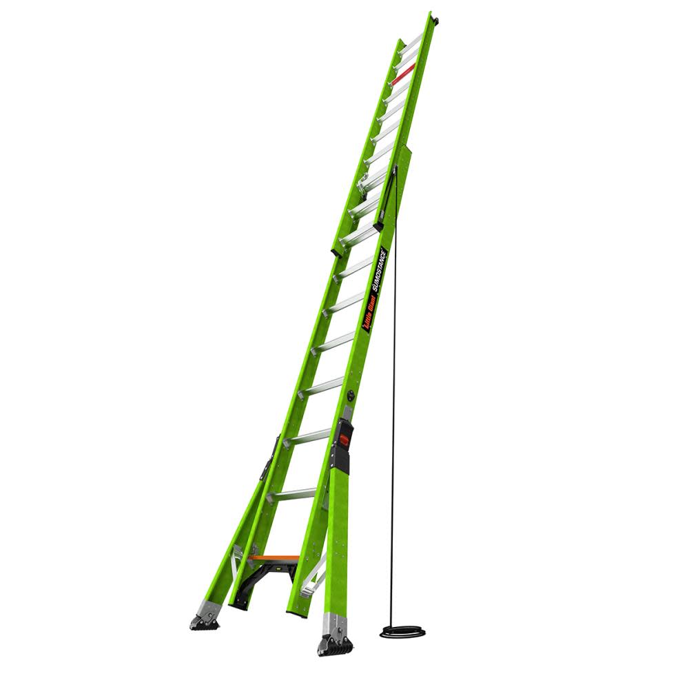 Little Giant Safety HyperLite SumoStance 20 ft Type IAA Fiberglass Extension Ladder - Flockneti