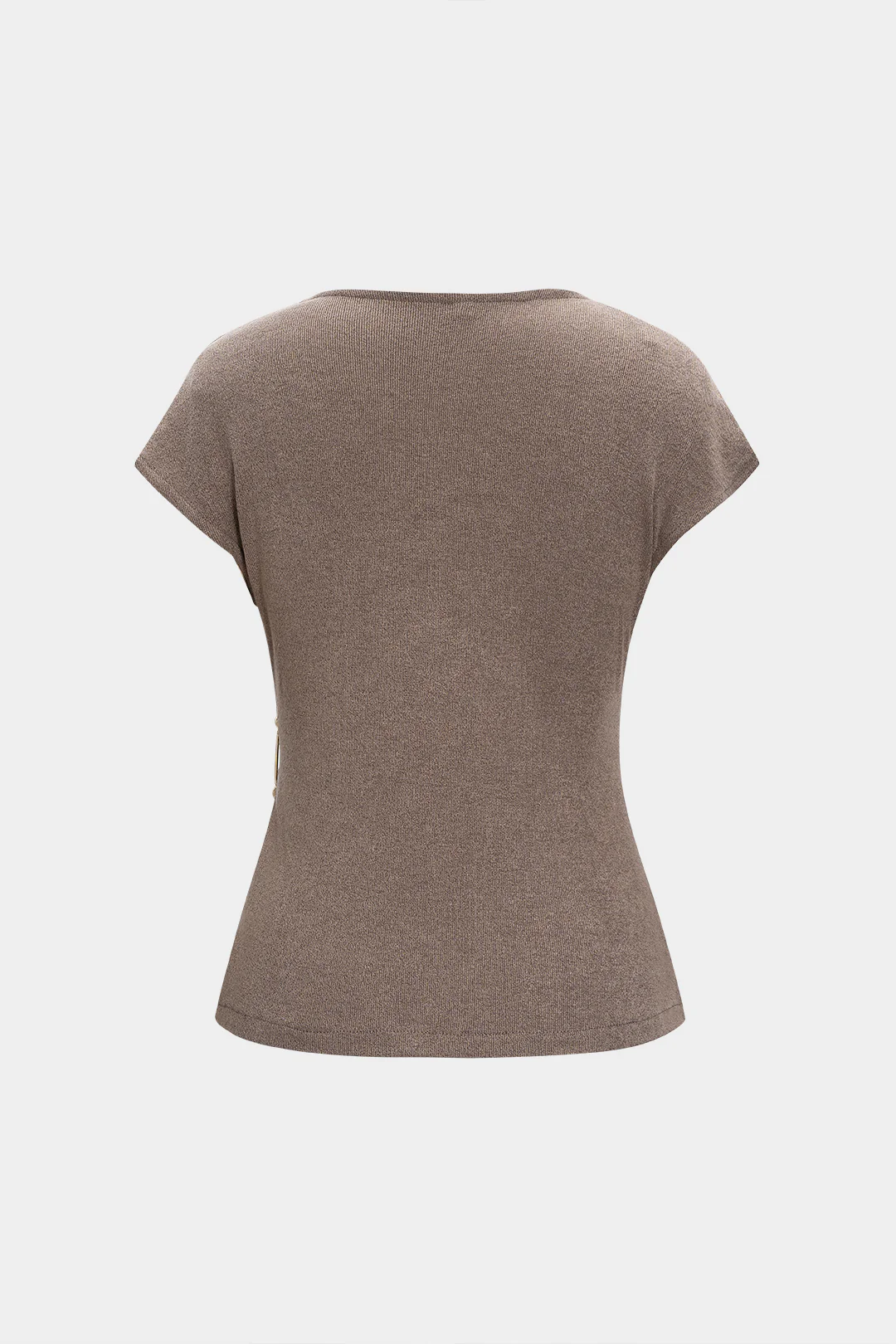 Crossed Ruched Short-Sleeve Top - Flockneti